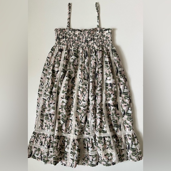 Bonpoint Girl’s Cherry Print Dress with Lace Trim - Size 8